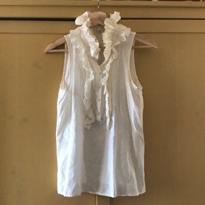 J.Crew Silk Ruffle Sleeveless Blouse